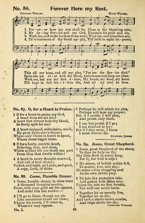 Songs of the Soul No. 2: for use in Sunday evening congregations, revivals, camp-meetings, social services and young peoples meetings page 68