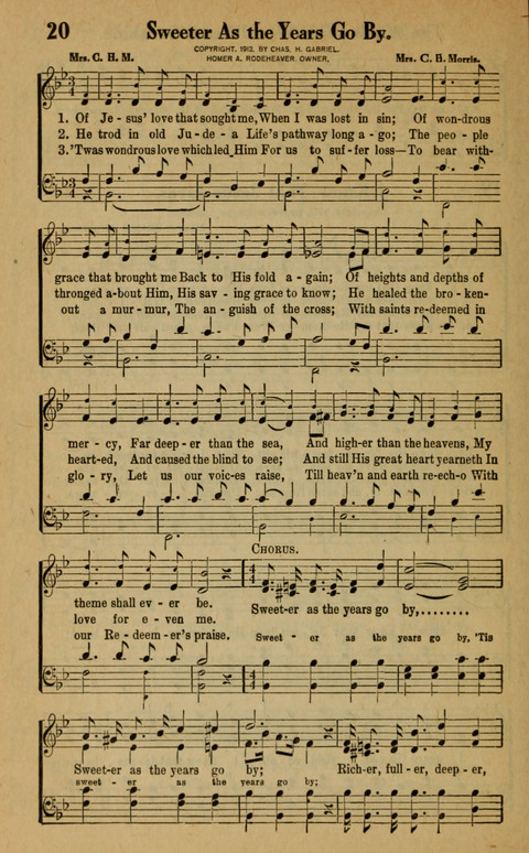 Songs of the Tabernacle: for Church, Sunday School, young people