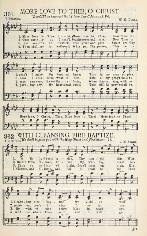 Songs of Victory: for evangelistic meetings, conferences, the home circle, and Christian worship. Along with a selection of choruses page 311