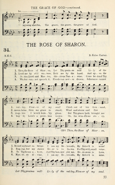 Songs of Victory: for evangelistic meetings, conferences, the home circle, and Christian worship. Along with a selection of choruses page 33