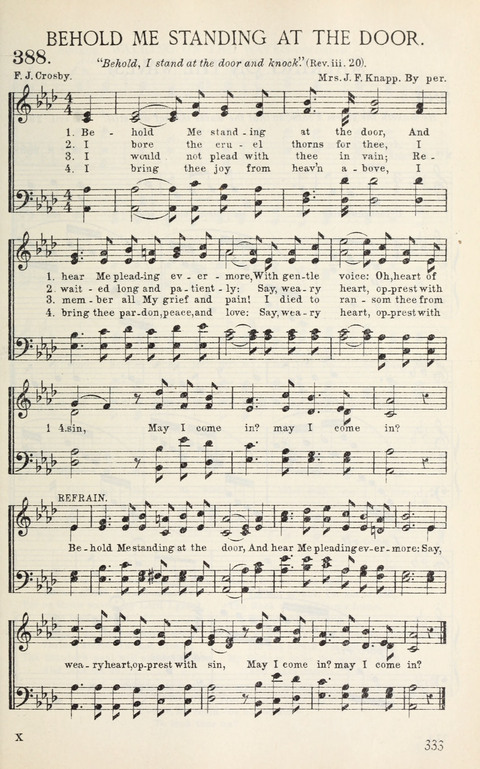 Songs of Victory: for evangelistic meetings, conferences, the home circle, and Christian worship. Along with a selection of choruses page 333