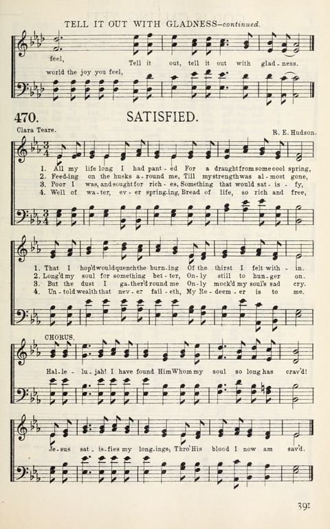 Songs of Victory: for evangelistic meetings, conferences, the home circle, and Christian worship. Along with a selection of choruses page 391