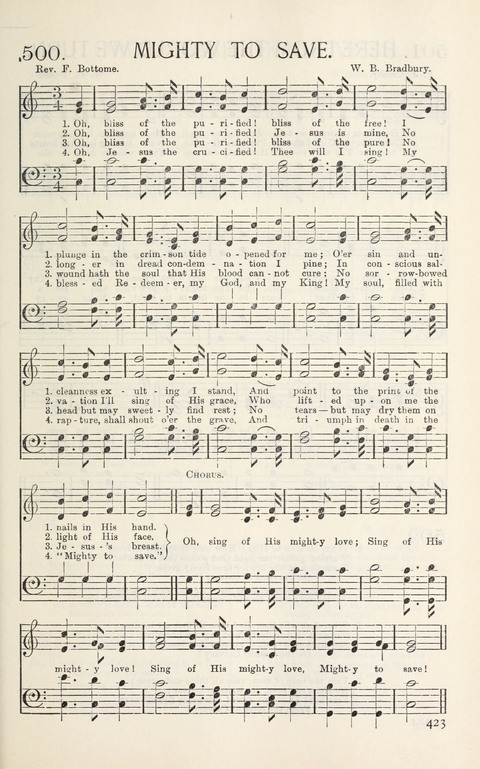 Songs of Victory: for evangelistic meetings, conferences, the home circle, and Christian worship. Along with a selection of choruses page 423