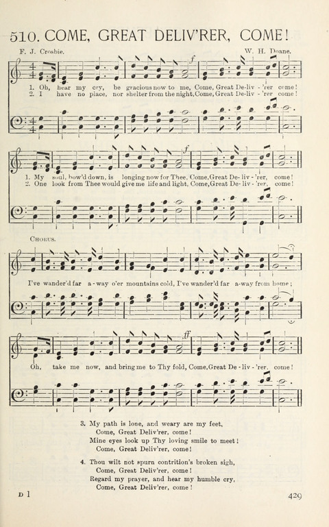 Songs of Victory: for evangelistic meetings, conferences, the home circle, and Christian worship. Along with a selection of choruses page 429