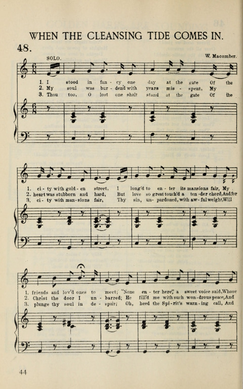 Songs of Victory: for evangelistic meetings, conferences, the home circle, and Christian worship. Along with a selection of choruses page 44