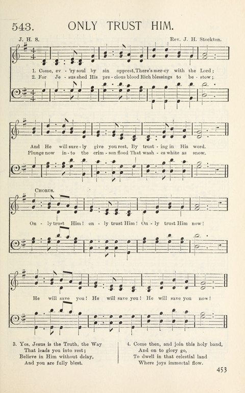 Songs of Victory: for evangelistic meetings, conferences, the home circle, and Christian worship. Along with a selection of choruses page 453