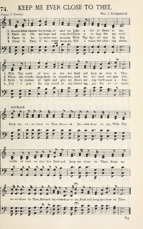 Songs of Victory: for evangelistic meetings, conferences, the home circle, and Christian worship. Along with a selection of choruses page 69