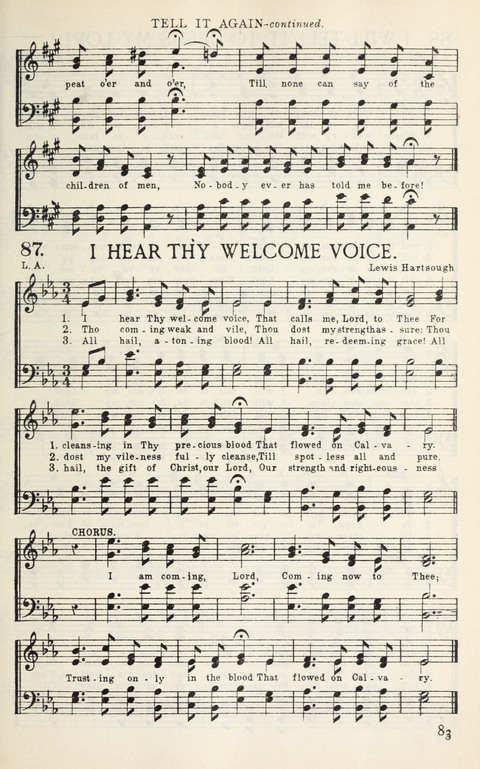 Songs of Victory: for evangelistic meetings, conferences, the home circle, and Christian worship. Along with a selection of choruses page 83