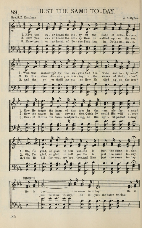 Songs of Victory: for evangelistic meetings, conferences, the home circle, and Christian worship. Along with a selection of choruses page 86