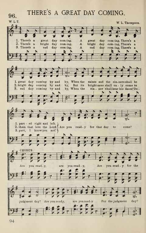 Songs of Victory: for evangelistic meetings, conferences, the home circle, and Christian worship. Along with a selection of choruses page 94