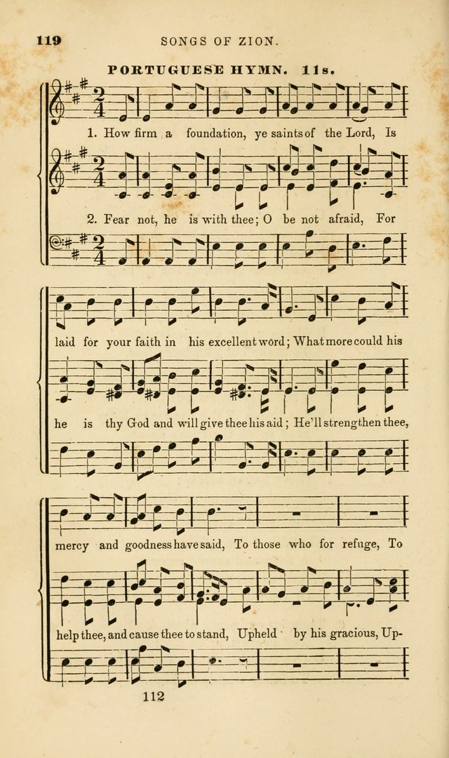 Songs of Zion: a manual of the best and most popular hymns and tunes, for social and private devotion page 119