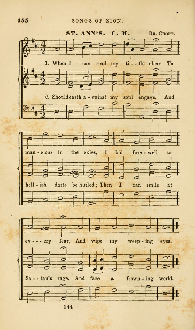 Songs of Zion: a manual of the best and most popular hymns and tunes, for social and private devotion page 151