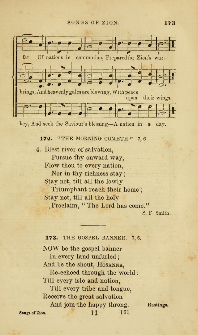 Songs of Zion: a manual of the best and most popular hymns and tunes, for social and private devotion page 168