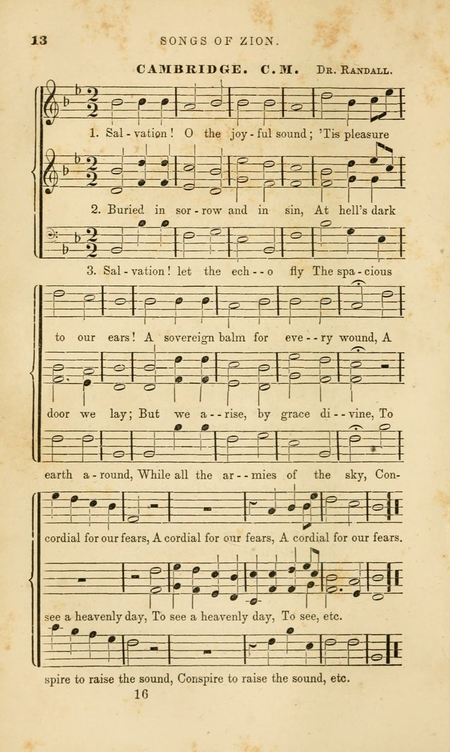 Songs of Zion: a manual of the best and most popular hymns and tunes, for social and private devotion page 23