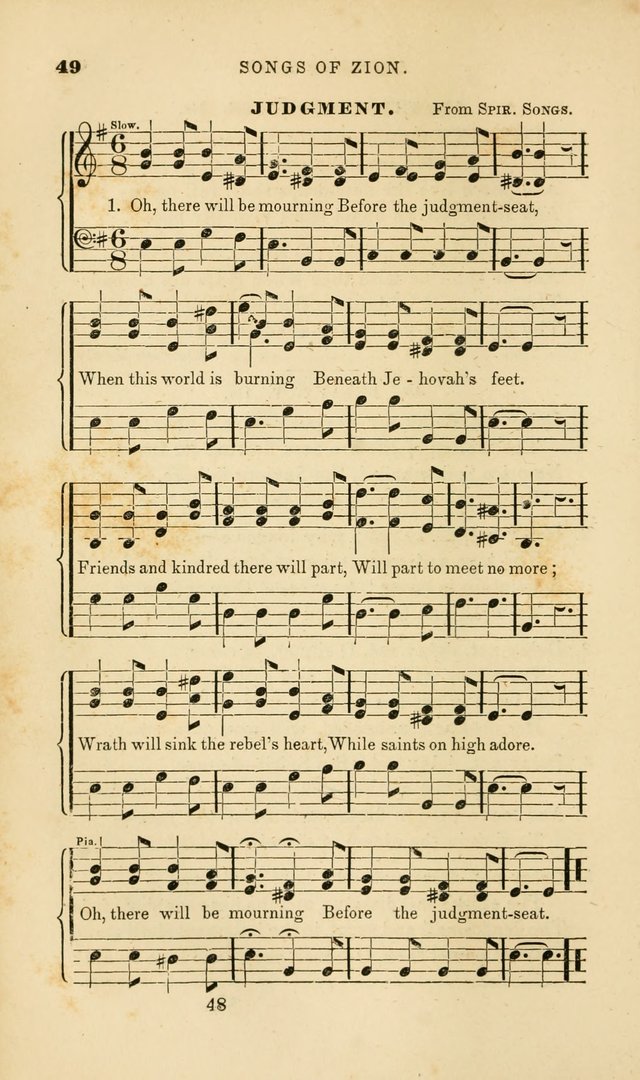 Songs of Zion: a manual of the best and most popular hymns and tunes, for social and private devotion page 55