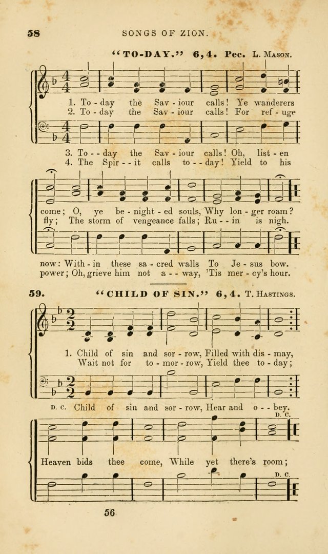Songs of Zion: a manual of the best and most popular hymns and tunes, for social and private devotion page 63
