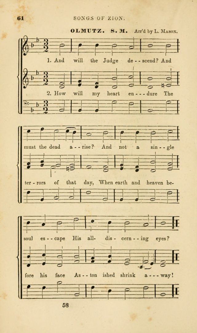 Songs of Zion: a manual of the best and most popular hymns and tunes, for social and private devotion page 65