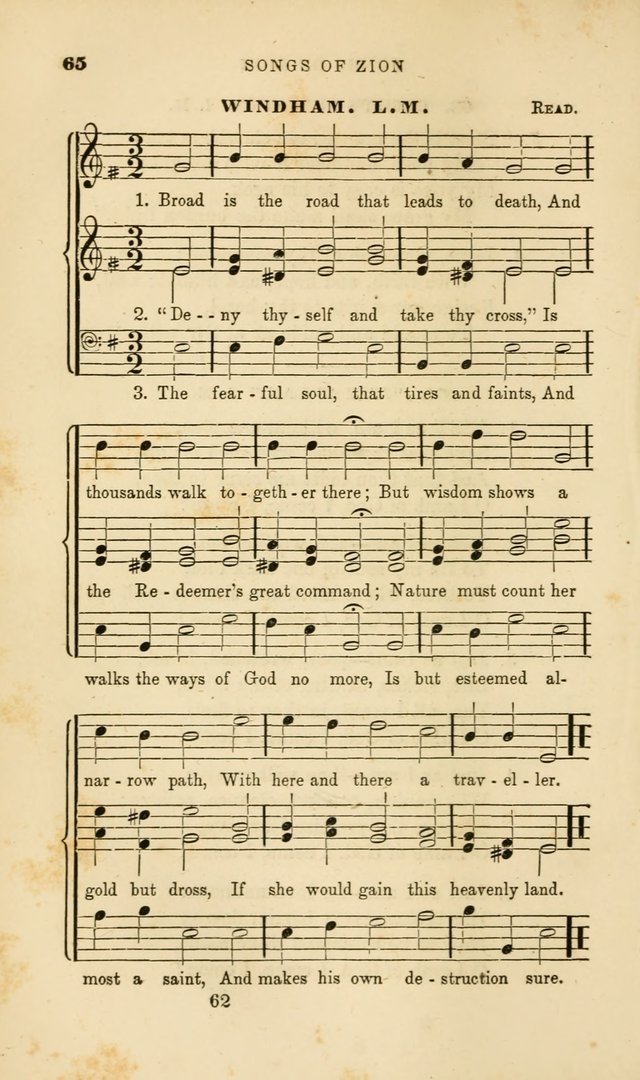 Songs of Zion: a manual of the best and most popular hymns and tunes, for social and private devotion page 69