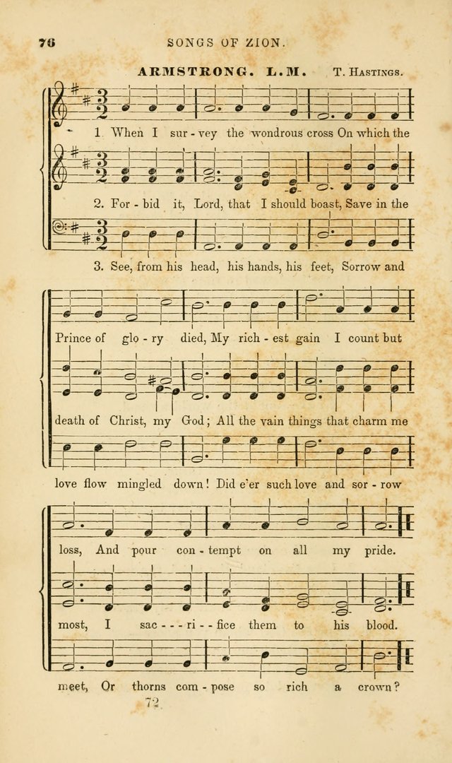 Songs of Zion: a manual of the best and most popular hymns and tunes, for social and private devotion page 79