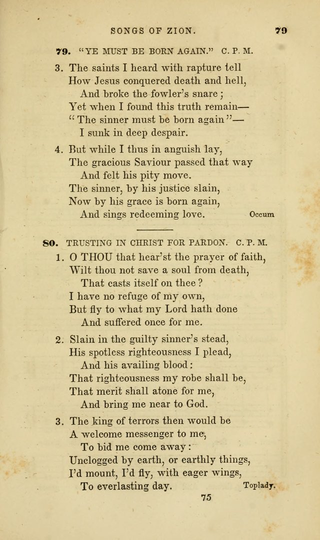 Songs of Zion: a manual of the best and most popular hymns and tunes, for social and private devotion page 82
