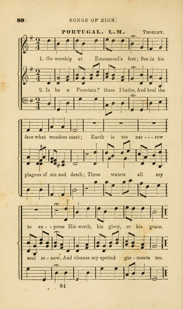 Songs of Zion: a manual of the best and most popular hymns and tunes, for social and private devotion page 91