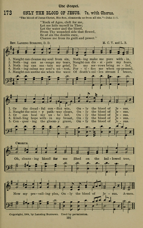 The Songs of Zion: the new official hymnal of the Cumberland Presbyterian Church page 101