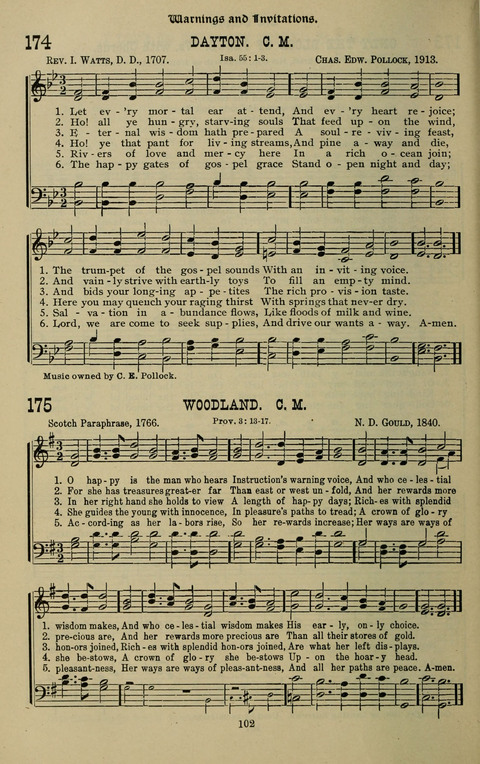 The Songs of Zion: the new official hymnal of the Cumberland Presbyterian Church page 102