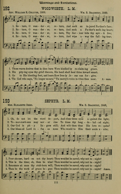 The Songs of Zion: the new official hymnal of the Cumberland Presbyterian Church page 111