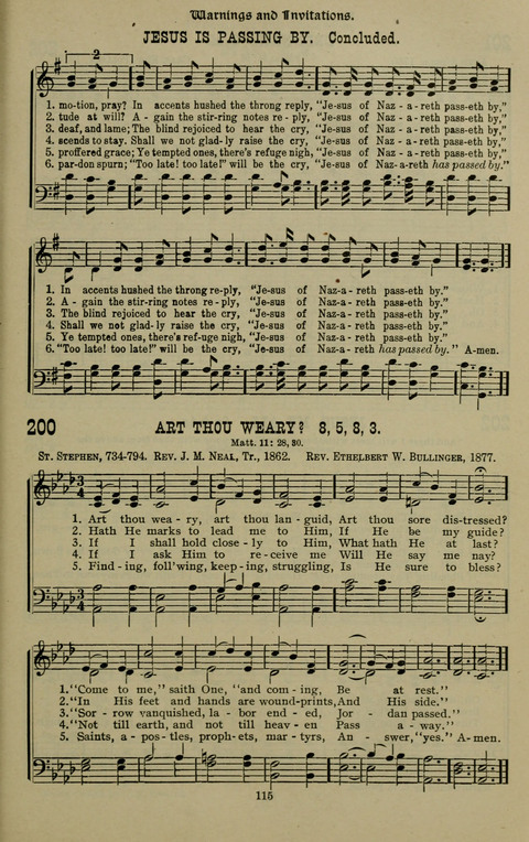 The Songs of Zion: the new official hymnal of the Cumberland Presbyterian Church page 115