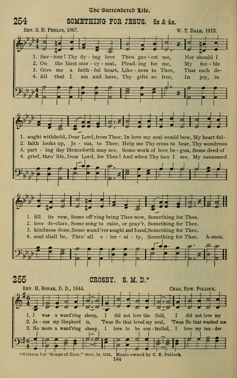 The Songs of Zion: the new official hymnal of the Cumberland Presbyterian Church page 144