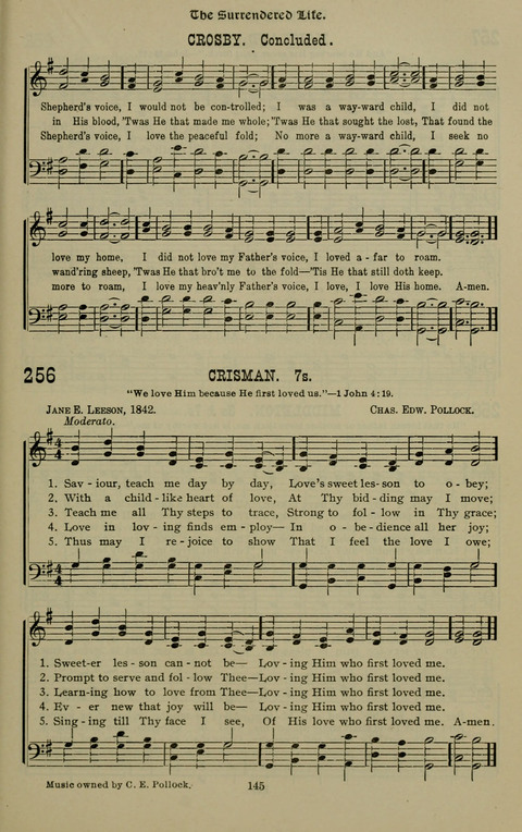 The Songs of Zion: the new official hymnal of the Cumberland Presbyterian Church page 145