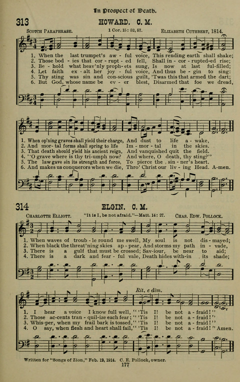 The Songs of Zion: the new official hymnal of the Cumberland Presbyterian Church page 177