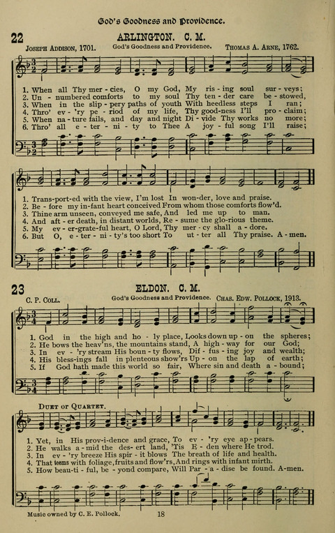 The Songs of Zion: the new official hymnal of the Cumberland Presbyterian Church page 18