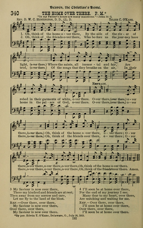 The Songs of Zion: the new official hymnal of the Cumberland Presbyterian Church page 192