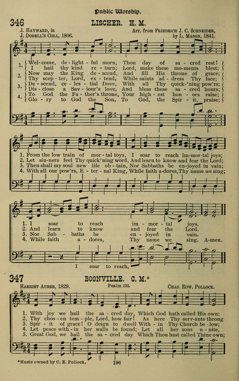 The Songs of Zion: the new official hymnal of the Cumberland Presbyterian Church page 196