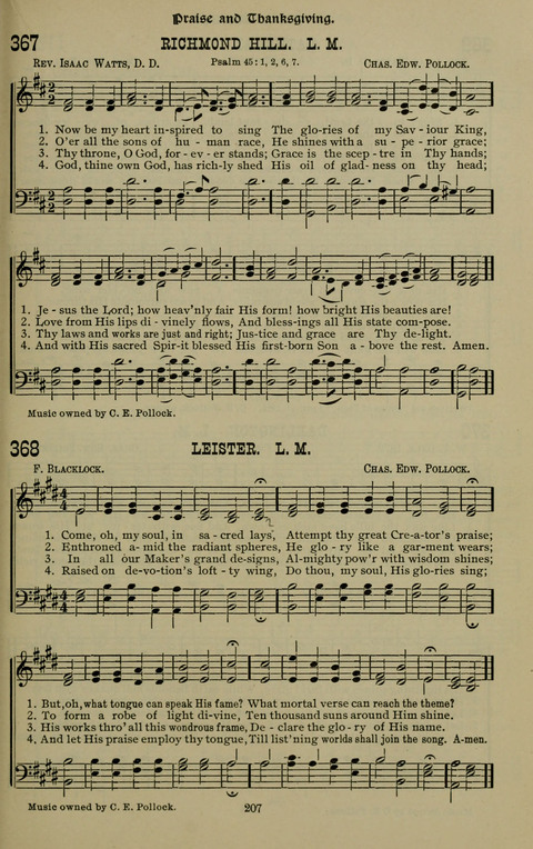 The Songs of Zion: the new official hymnal of the Cumberland Presbyterian Church page 207