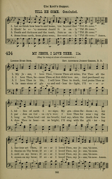 The Songs of Zion: the new official hymnal of the Cumberland Presbyterian Church page 241