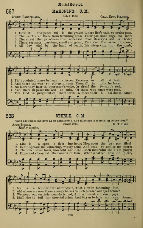 The Songs of Zion: the new official hymnal of the Cumberland Presbyterian Church page 326