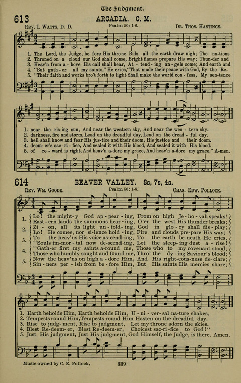 The Songs of Zion: the new official hymnal of the Cumberland Presbyterian Church page 339