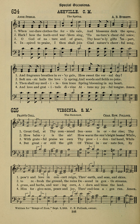 The Songs of Zion: the new official hymnal of the Cumberland Presbyterian Church page 346