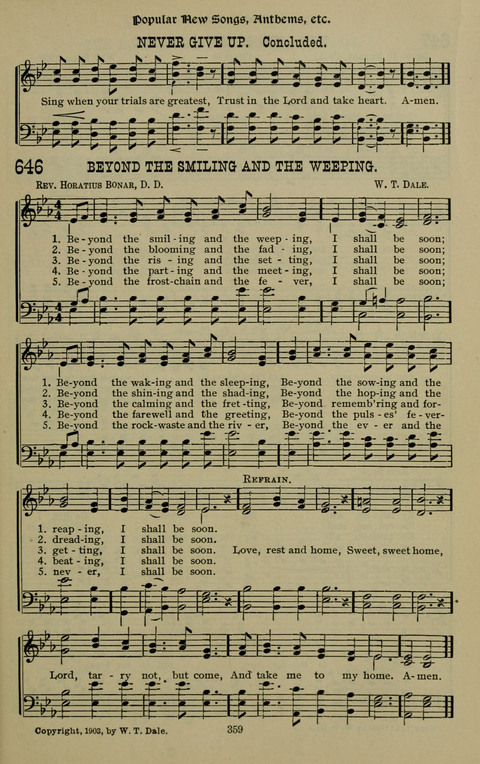 The Songs of Zion: the new official hymnal of the Cumberland Presbyterian Church page 359