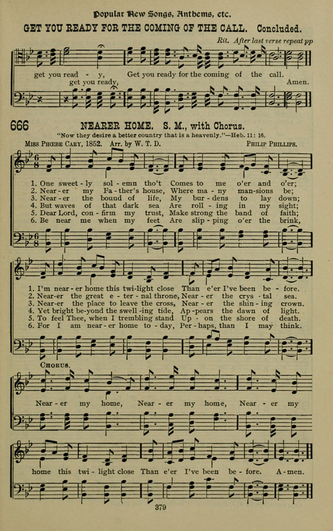 The Songs of Zion: the new official hymnal of the Cumberland Presbyterian Church page 379