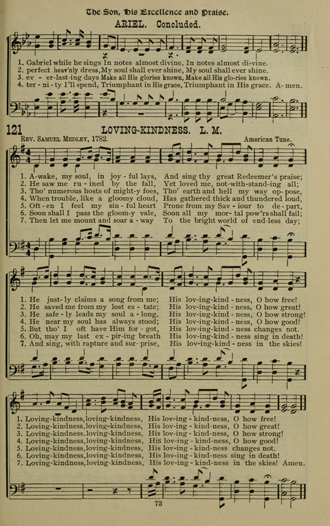 The Songs of Zion: the new official hymnal of the Cumberland Presbyterian Church page 73