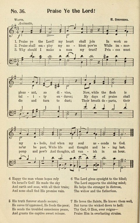 The Songs of Zion: A Collection of Choice Songs page 36