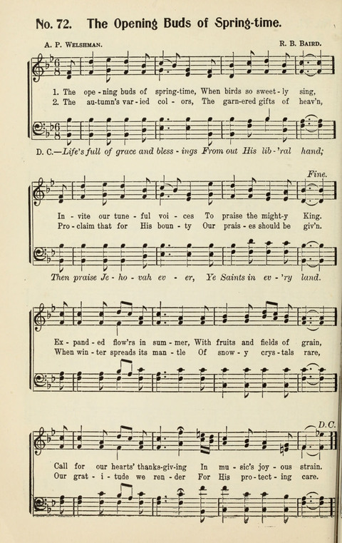 The Songs of Zion: A Collection of Choice Songs page 72