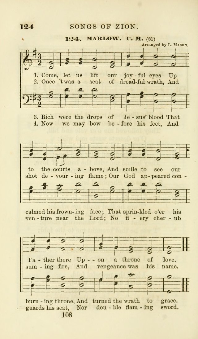 Songs of Zion Enlarged: a manual of the best and most popular hymns and tunes, for social and private devotion page 115