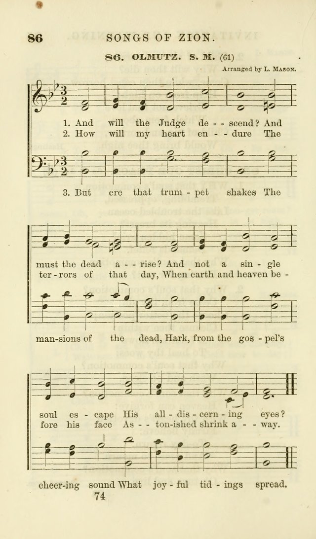 Songs of Zion Enlarged: a manual of the best and most popular hymns and tunes, for social and private devotion page 81