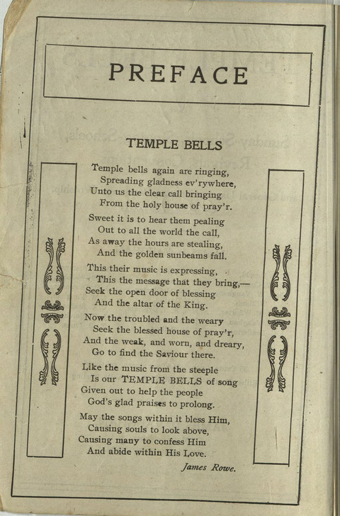 Temple Bells: for Sunday-Schools, Singing-Schools, Revivals, Conventions page iii