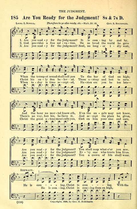 The Brethren Hymnal: A Collection of Psalms, Hymns and Spiritual Songs suited for Song Service in Christian Worship, for Church Service, Social Meetings and Sunday Schools page 116