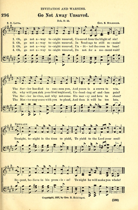 The Brethren Hymnal: A Collection of Psalms, Hymns and Spiritual Songs suited for Song Service in Christian Worship, for Church Service, Social Meetings and Sunday Schools page 187